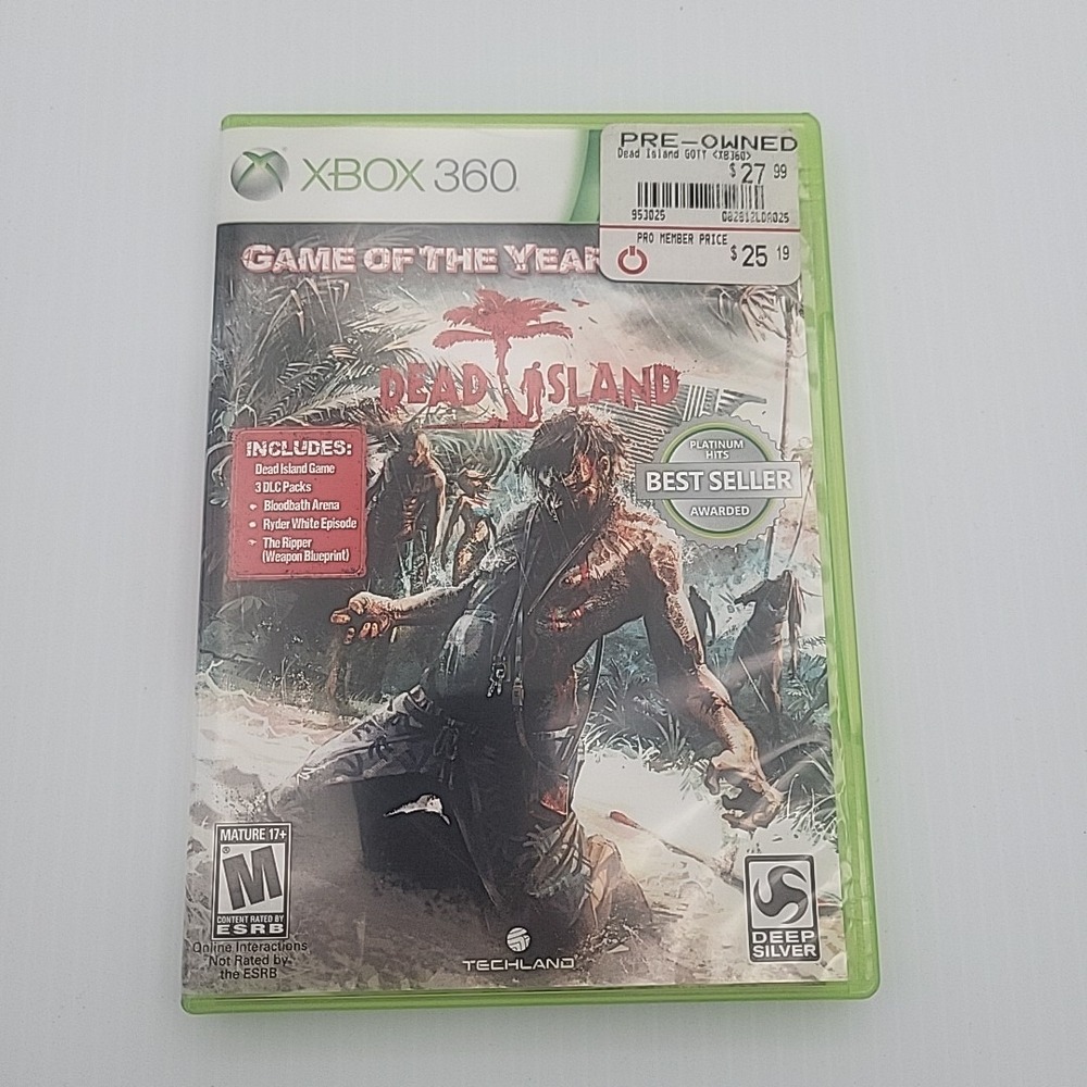 Dead Island- Game of the Year Edition (Microsoft Xbox 360, 2011 w/ Manual)